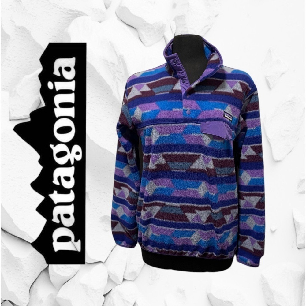 Patagonia Women's Synchilla Retool Snap-T Pullover Fleece Guatemalan Tango S - Picture 2 of 8